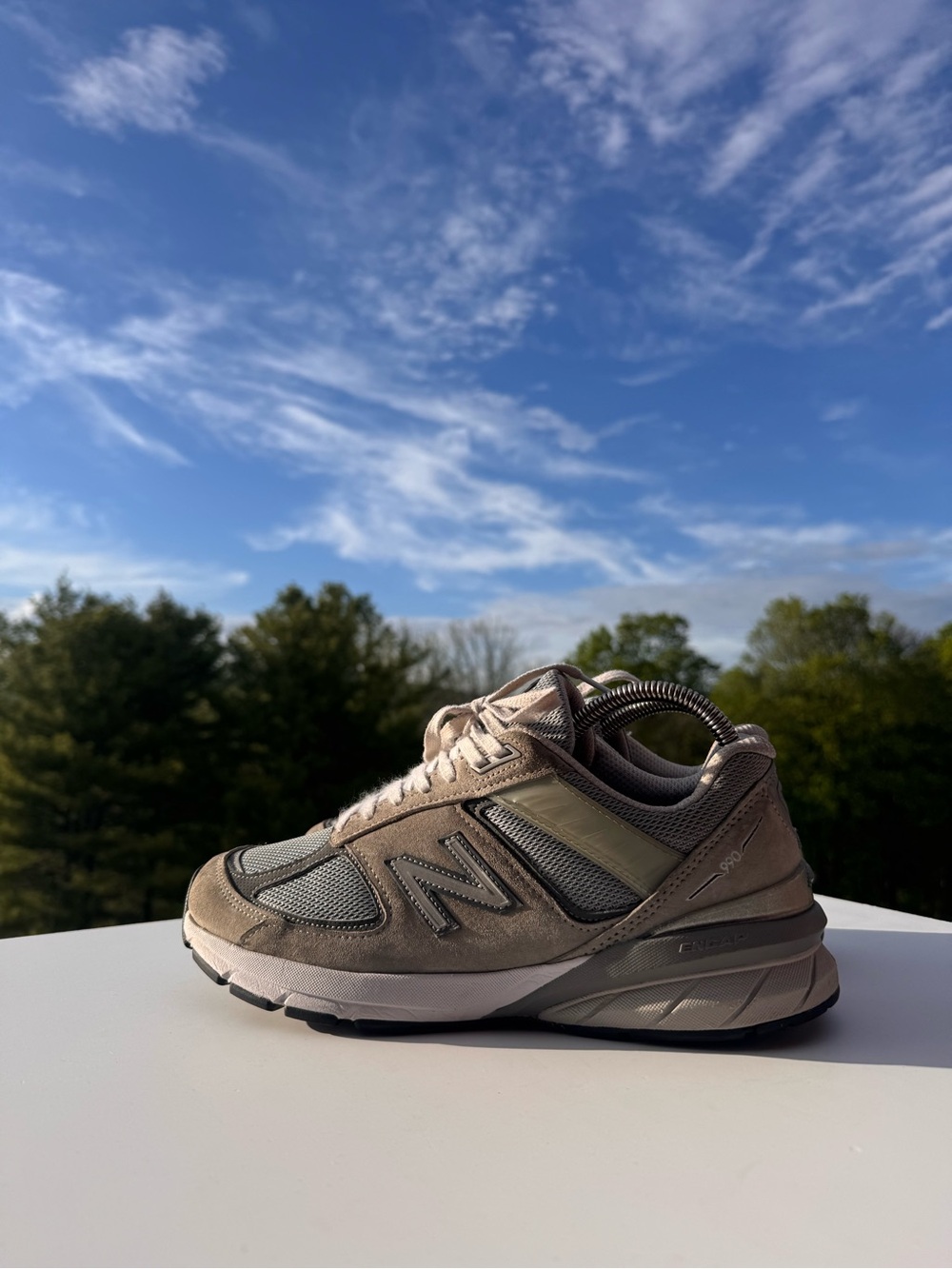 New Balance 990v5 Made in USA Grey Sneakers